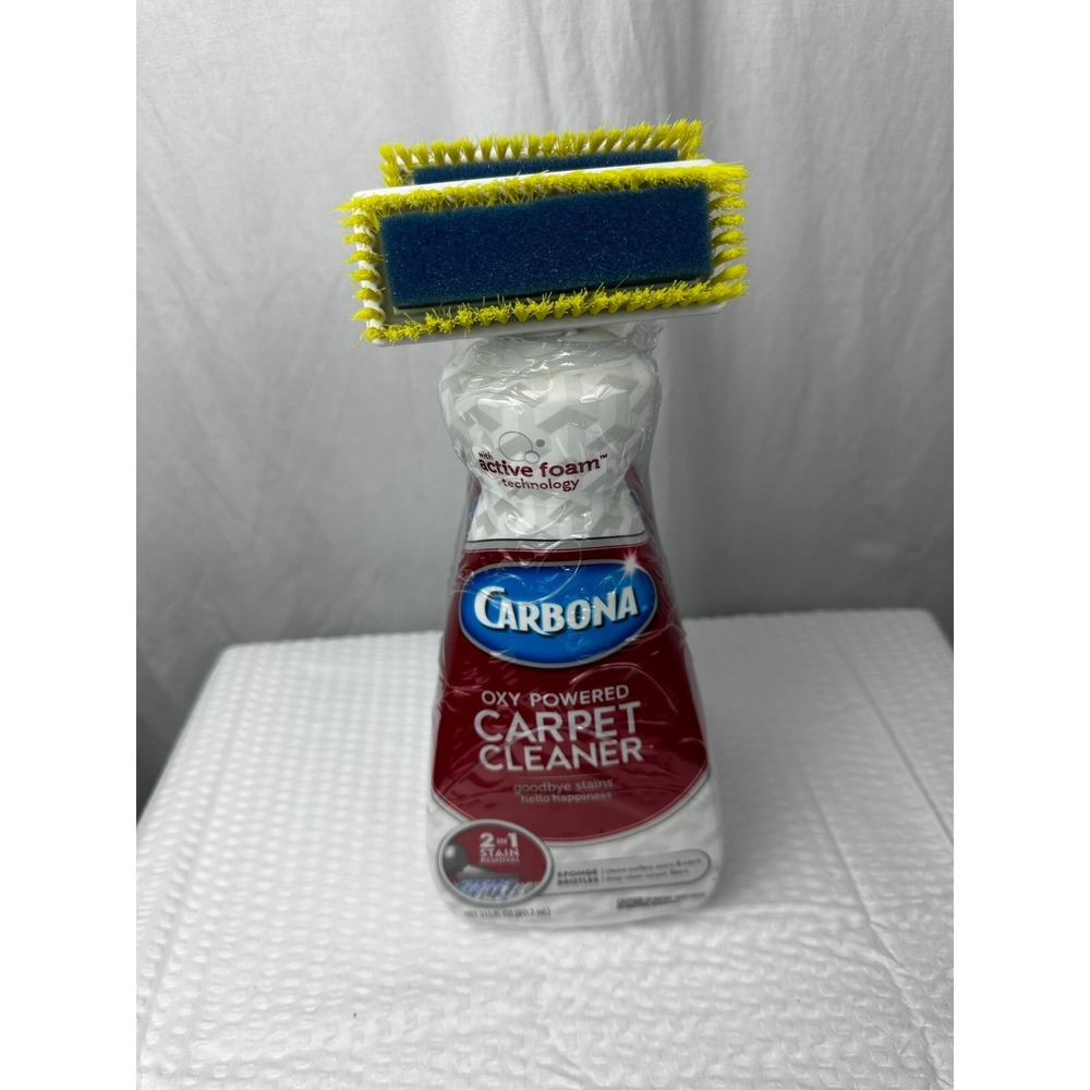 (2) Carbona 2 in 1 Oxy-Powered Carpet Cleaner‎ W/ Scrub Brush-27.5oz Each